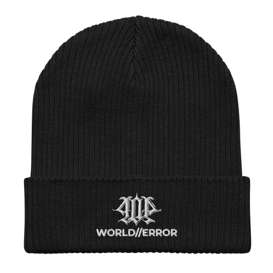 404 404 Embroided ribbed beanie